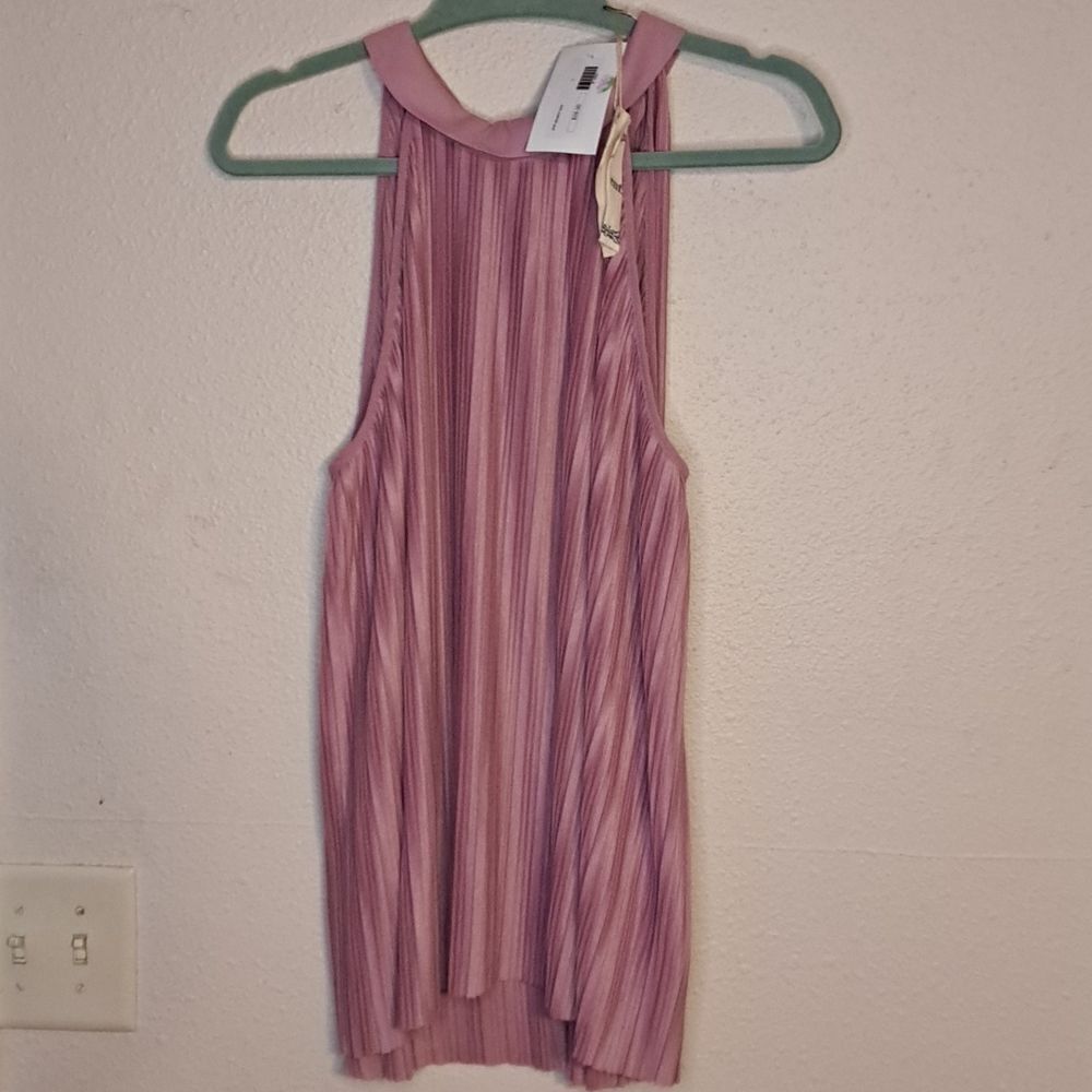 Entro Pink Pleated Blouse